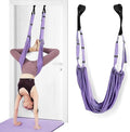 Leg Stretcher Strap - Yoga Stretching Strap,Yoga Door Swing,Backbend Training Rope with Door Anchor, Flexibility Trainer Stretching Equipment Assist Stretch Strap for Fitness Gymnastics Dance Aerial Ballet (purple)