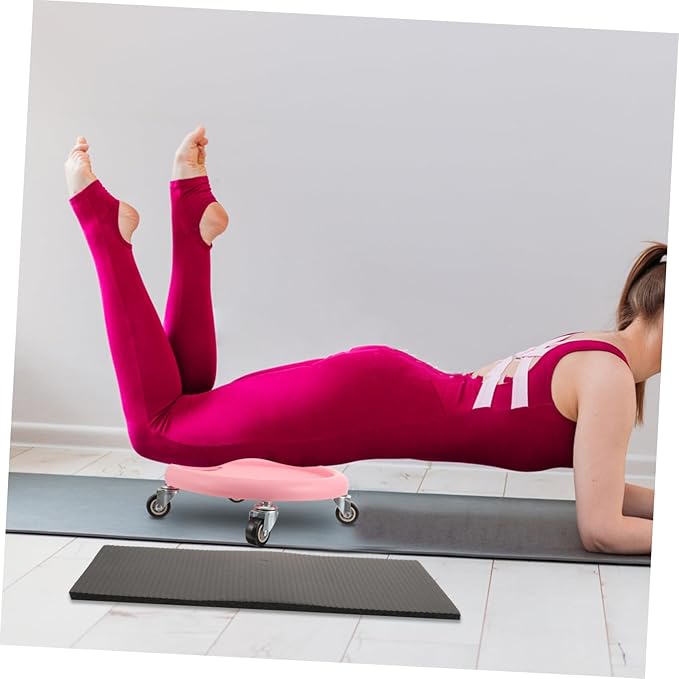 Kisangel Sliding Discs for Abdominal Training Low-impact Fitness Equipment with Non-slip Surface Versatile Core Sliders for Home Workouts Includes Knee Pad for All Fitness Levels
