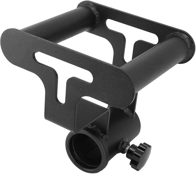 T Bar Row Platform, T Bar Row Attachment with V Bar Landmine Handle, Iron Barbell Accessory for Home Gym, Compact Portable Strength Training Equipment with Safety Lock for Upper Bo
