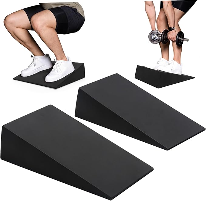 Squat Wedge Block, 1 Pair 13x6x3.5 Inch EVA Supportive Yoga Block for Fitness, Pushup, Weightlifting