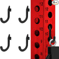 8PSC Power Rack Attachments Hooks,Squat Rack Accessories Hook,DIY Storage Hook for Resistance Bands Barbell Collars and Gym Accessories (4PCS-Black)