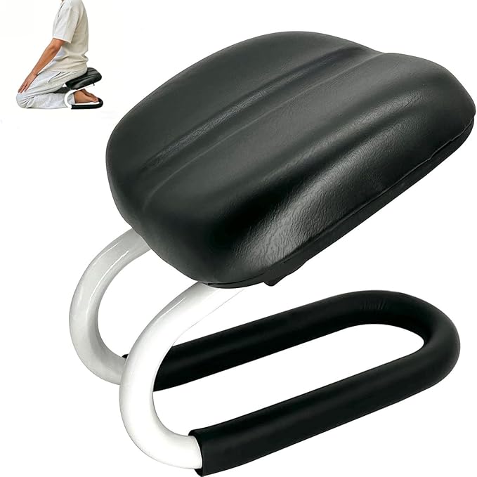 Meditation Stool，Portable Metal Kneeling Stool， with Anti-Slip Covers and Adjustable Height，The Angle Design is Ingenious and Ergonomic，Ergonomic，Suitable for Prayer, Meditation and Yoga