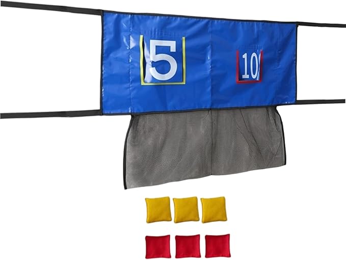 Throwing Net for Sandbag - Interactive Trampoline Tossing Games - Trampoline Throw Target | for Kid Boys Girls Children Garden Yard Backyard Grass Lawn Park