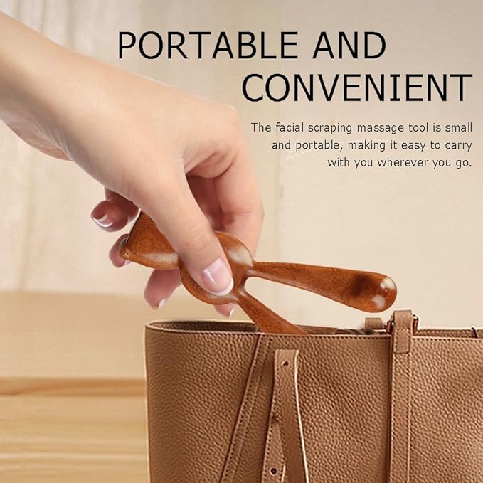 Natural Wooden Nose Guasha Massage Tools Anti-Static, Eyes Facial Wood Gua Sha Tool,face Manual Massager Tool, Handheld Meridians Acupoint Massage Tool