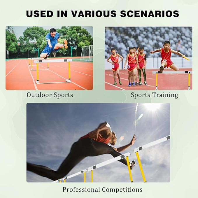 Adjustable Height Hurdle, Detachable Track and Field Equipment for Speed & Agility Training