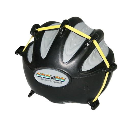 CanDo 10-2274 Digi-Extend n' Squeeze Hand Exerciser, Small, Black-X-Heavy