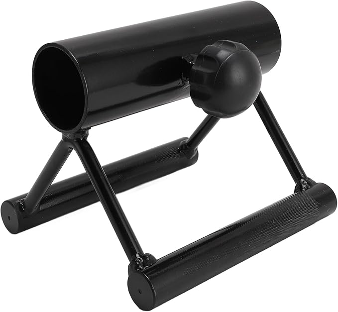 V Bar Landmine Handle Attachment for Barbell Bar, Iron Double D Row Handle, Strength Training Equipment for Home Gym Workout, Secure Locking Knob for Stable and Safe Exercise Targe