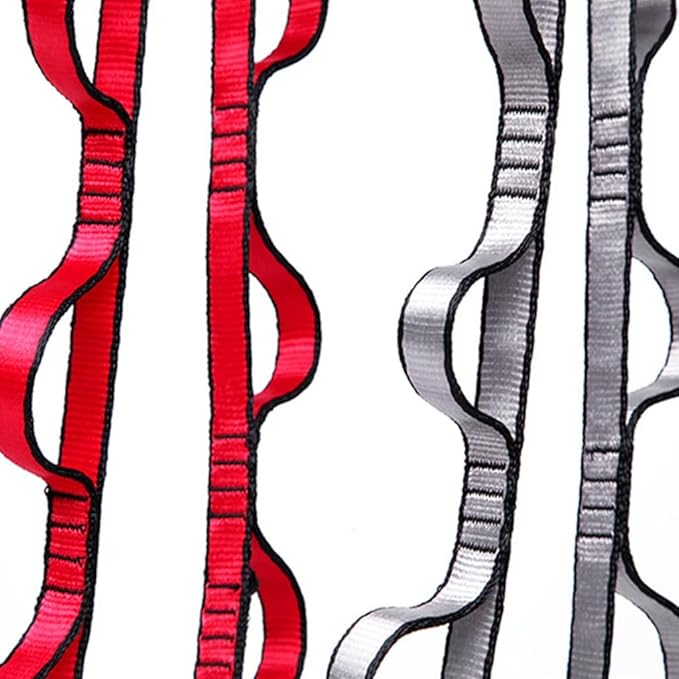 9 Rings Pilates Extension Strap Adjustable 110cm Long Heavy Duty Climbing Strap Pilates Stretching Strap