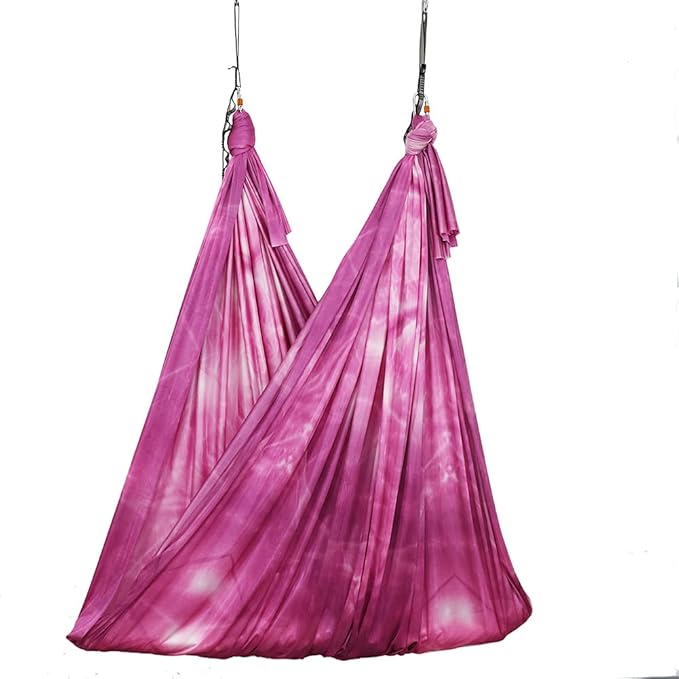 Aerial Yoga Hammock Aerial Pilates Silk Yoga Swing Set Inversion Equipment include daisy Chain, Pose Guide 5.5 yards