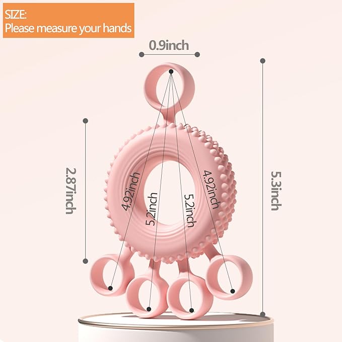Hand Grip Strengthener Targeted Strength, Finger Exerciser, Grip Strength Trainer, Forearm Grip Workout, Finger Stretcher, Trigger Finger, Mallet Finger, Relief & Recovery