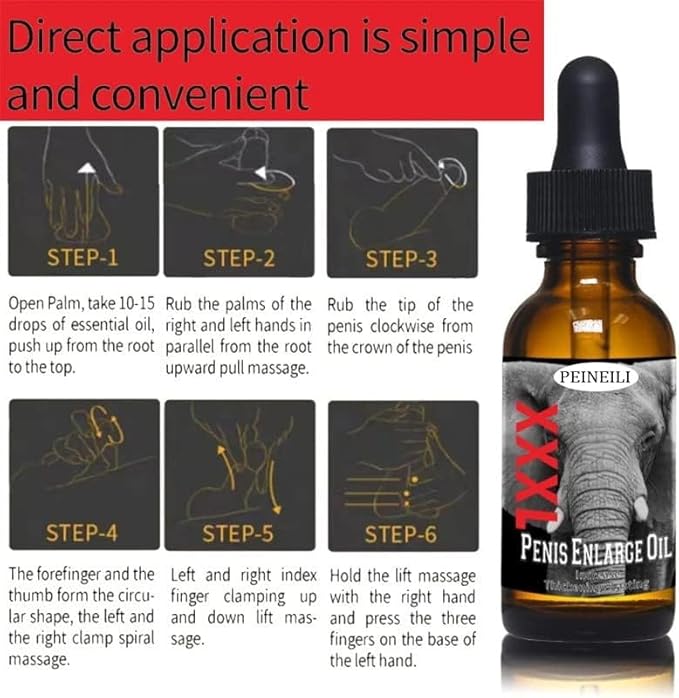 XXXL Large Size Oil Enlarge and Permanent Thickening Growth Men Energy Massage Essential Oil for Sex, Increase Dick Liquid for Health Care, Lateness Performance,Strength (3 Pack)