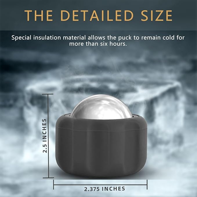 Cryosphere Cold Massage Roller Ball-Massage ice Ball, Cold and Hot Massage Ball, Lymphatic Drainage Massager, Massage Roller Ball, Plantar Fasciitis Release Ball