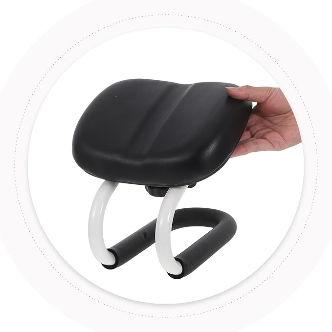 Cabilock Adjustable Bench with Non-Slip Padded Seat, Portable Seiza Floor Stool for Prayer, Black Cushion Bench for Home and Travel