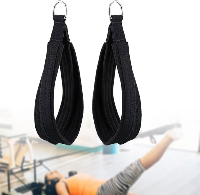 2 Pieces Double Straps Home Gym Pilates Straps Core Training Adults Improve Flexibility Yoga Ankle Padded Workout