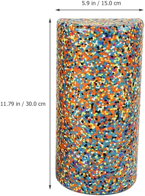 Mipcase Half Foam Roller for Physical Therapy : Soft EPP Foam Exercise Roller for Yoga Pilates Stretching Balance Training, 11.79X5.89X2.95in (Colorful)