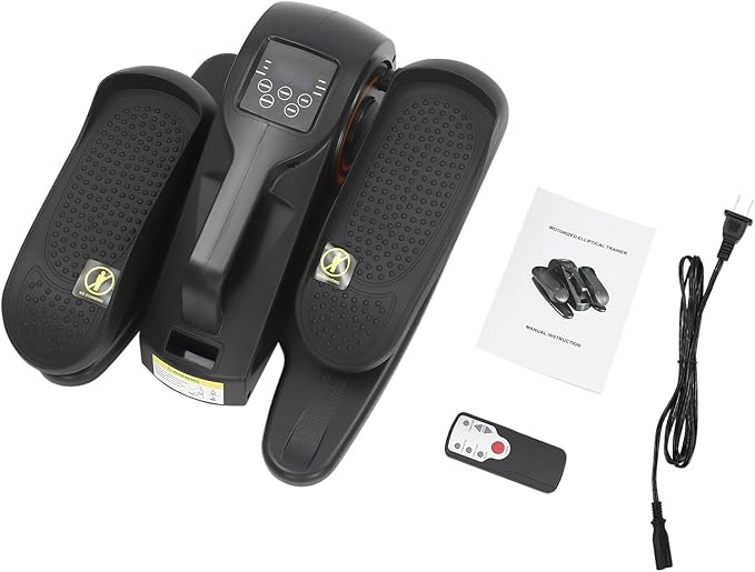 Under Desk Elliptical Machine, Electric Foot Pedal Exerciser Adjustable Speeds Leg Exerciser with Remote Control, LED Display Portable Elliptical Leg Exercise Machine for Seniors, Adults