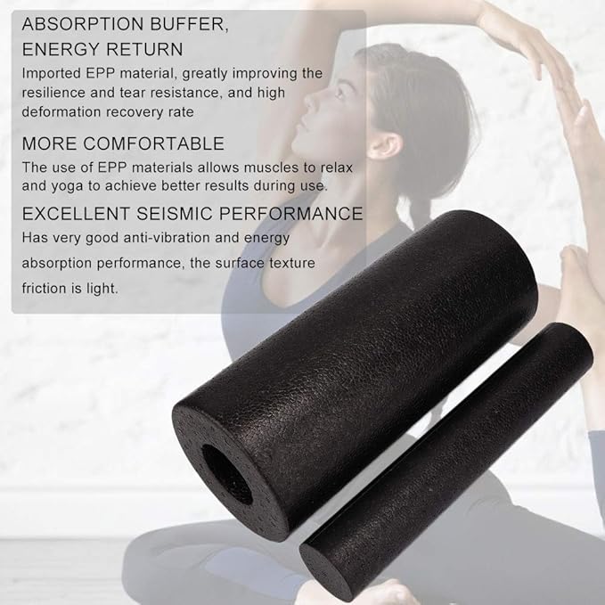 Foam Roller 2 in 1 High Density Muscle Roller for Sports Massage Stretching Physical Therapy Deep Tissue Myofascial Release Pain Relief Trigger Point Massage Tool