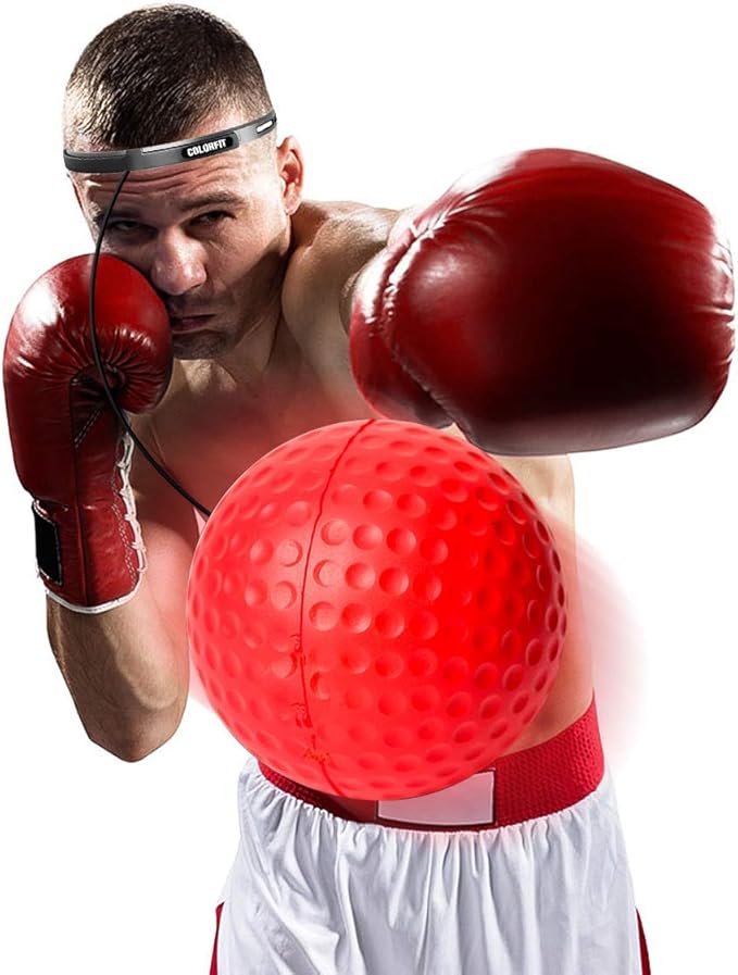Boxing Reflex Ball 3 Difficulty Level Boxing Ball with Headband Suit for Reaction, Agility, Punching Speed, Fight Skill and Hand Eye Coordination Training for Kids and Adults