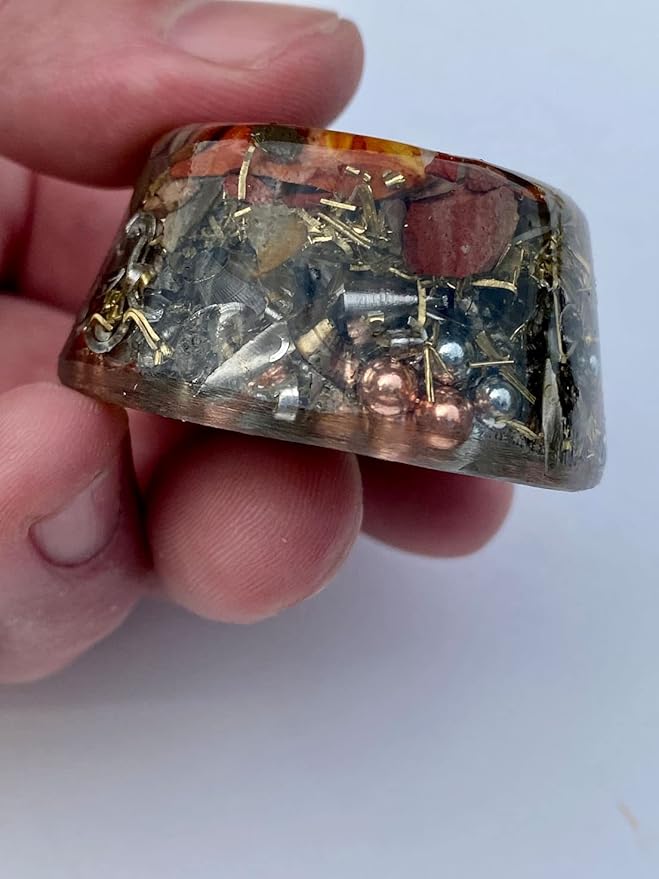 Polychrome Jasper Orgone Generator Energy Accumulator 7.83Hz/432Hz/528Hz/Advance Harmonics Many Beautiful Ingredients! (Polychrome Jasper)