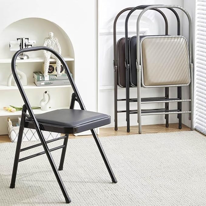 Yoga Chair, Pilates Chair,Yoga Inversion Chair,Backless Yoga Chair Props,Yoga Chair Iyengar,Grey-31.5in