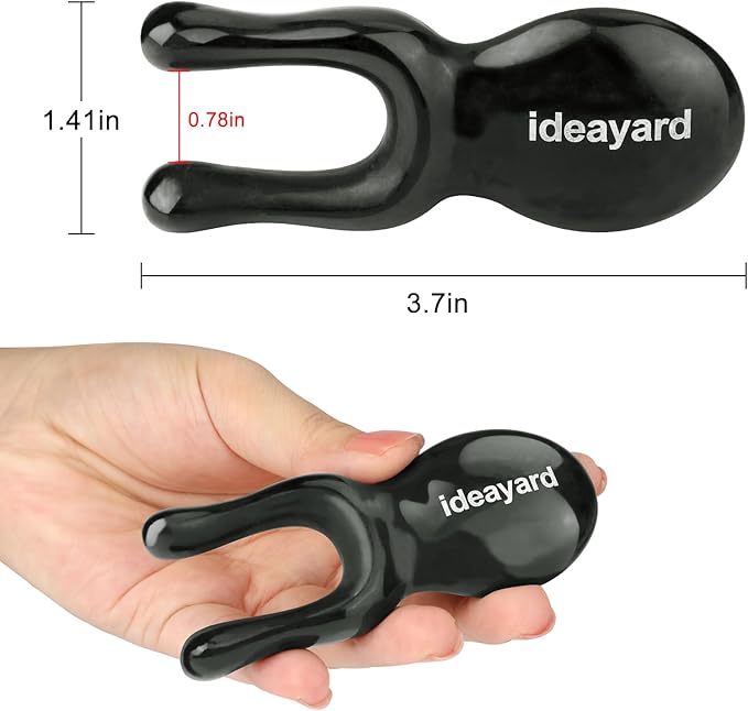 ideayard Jade Gua Sha Facial Tools - Jade Massage Tools for Face Nose Eye - Manual Therapy Massage Tools - Handheld Meridians Acupressure Tool - Birthday Gifts for Women Men