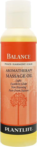 Plantlife Balance Massage Oil - Absorbs Deeply into The Skin and is Circulated Throughout, Providing Optimum Benefit to The Mind and Body - Made in California 4 oz