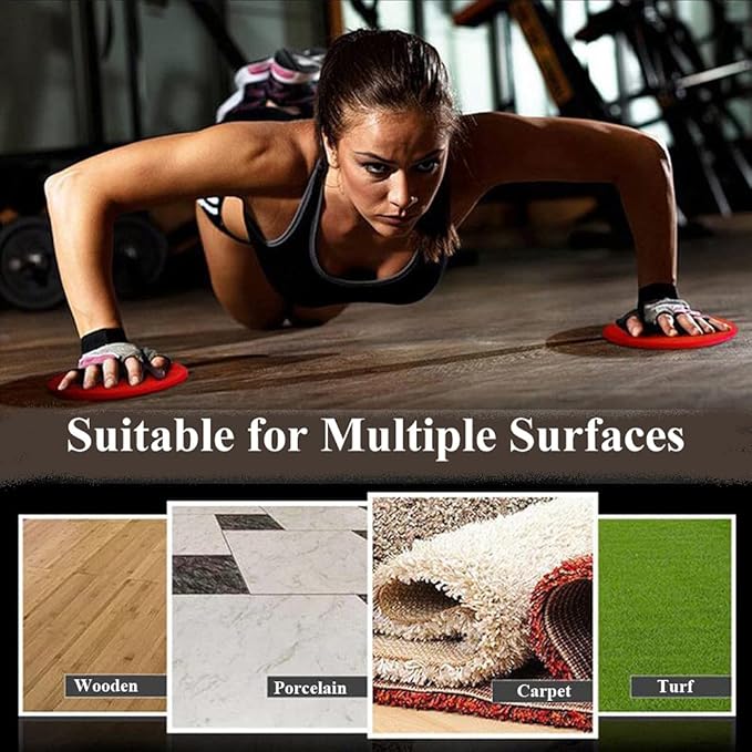 Dual Core Sliders,Core Exercise Gliding Discs Sportz Sliders for Working Out Compact Core Gliders for Home Gym Dual Sided Disks Used on Carpet or Hard Floors