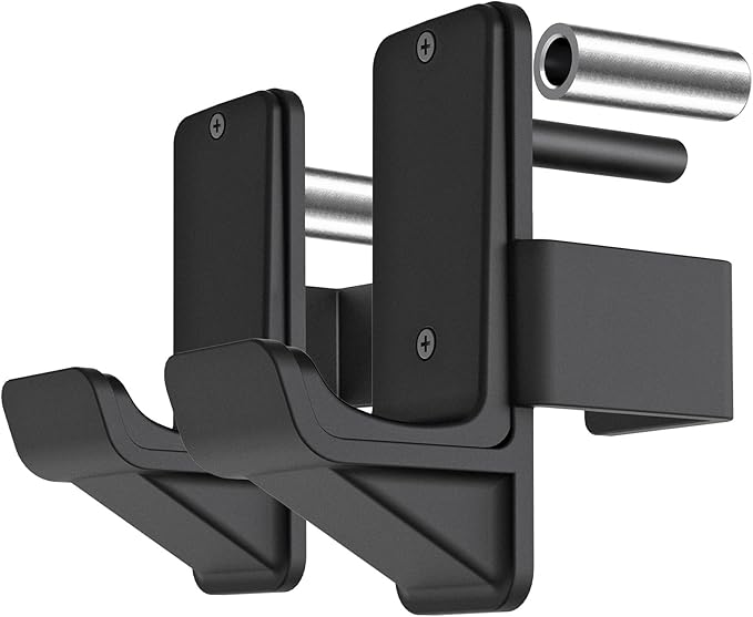 Kipika J-Hooks for 2'x2'and 3'x3' Power Rack - Bottom Reinforced Steel Hooks with Rubber Pad - Set of 2