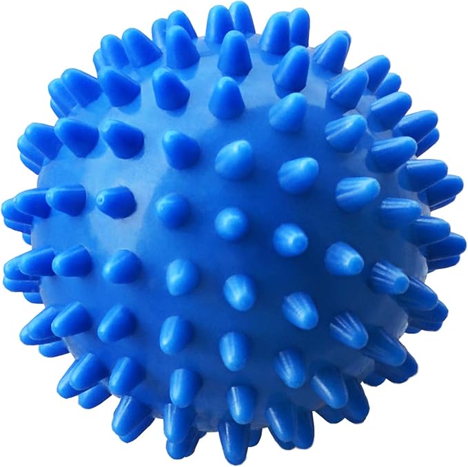 PGYUD Spiky Massage Ball – Trigger Point & Plantar Fasciitis Relief – Deep Tissue Roller for Feet, Back, and Muscles (Blue)