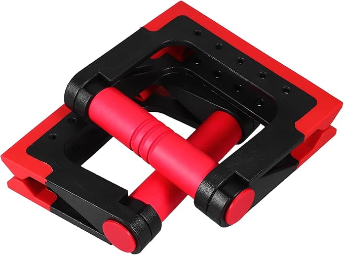 Push-up Bars and Stands Pair, Red Non-slip Pushup Rack for Men and Women, Foldable Fitness Equipment for Home Strength Training and Chest Muscle Exercise
