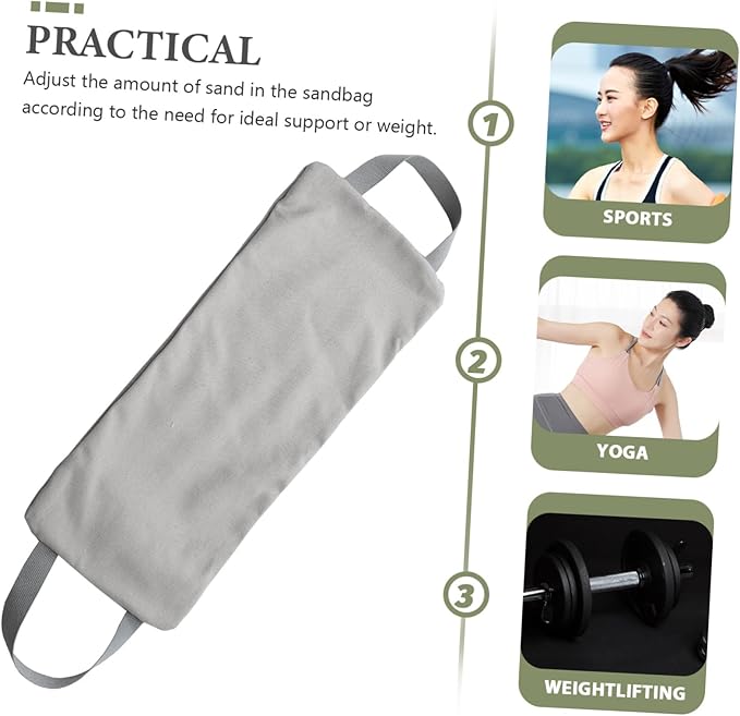 Garneck Canvas Weight Training Sandbag for Fitness and Yoga Adjustable Workout Sandbag with Handles 10kg Capacity Suitable for Strength Training and Rehabilitation