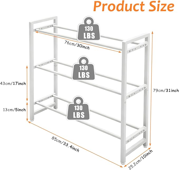 3-Tier Adjustable Dumbbell Rack, Heavy-Duty Weight Storage Stand, 390 LB Capacity, Space-Saving Home Gym Organizer