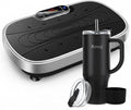Vibration Plate Exercise Platform with Loop Bands + Renoj SnapShift 40oz Insulated Stainless Steel Tumbler (Black) – Full Body Workout & Recovery Set