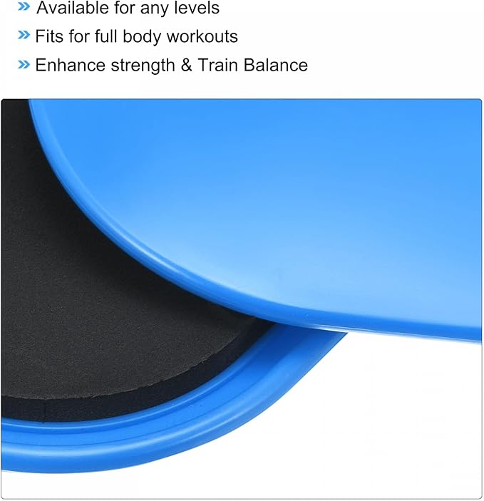 uxcell Exercise Core Sliders, Oval Glider Discs with Feet Covers, Dual Sided Usage in Home Gym for Full Body Workout
