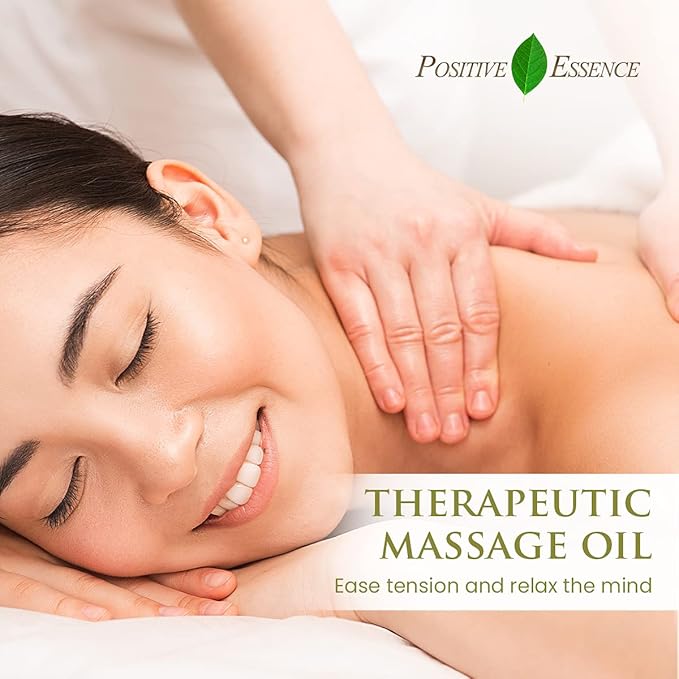Massage Oil for Massage Therapy – Relaxing Massage Oil Set, Pure Essential Oils for Skin Care, Jojoba, Sweet Almond, Vitamin E – Body Oil Massage
