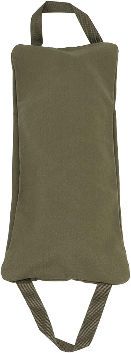 Sandbags for Working Out, Green Yoga Sand Bag for Weight Training with Double Handle, Adjustable Fillable Yoga Canvas Sandbags for Adding Weight and Support