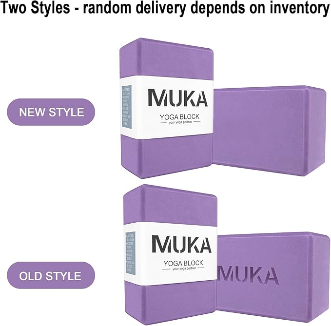 Muka 4 Pack Yoga Blocks 4x6x9 Inch, High Density EVA Foam Yoga Brick for Meditation, Pilates