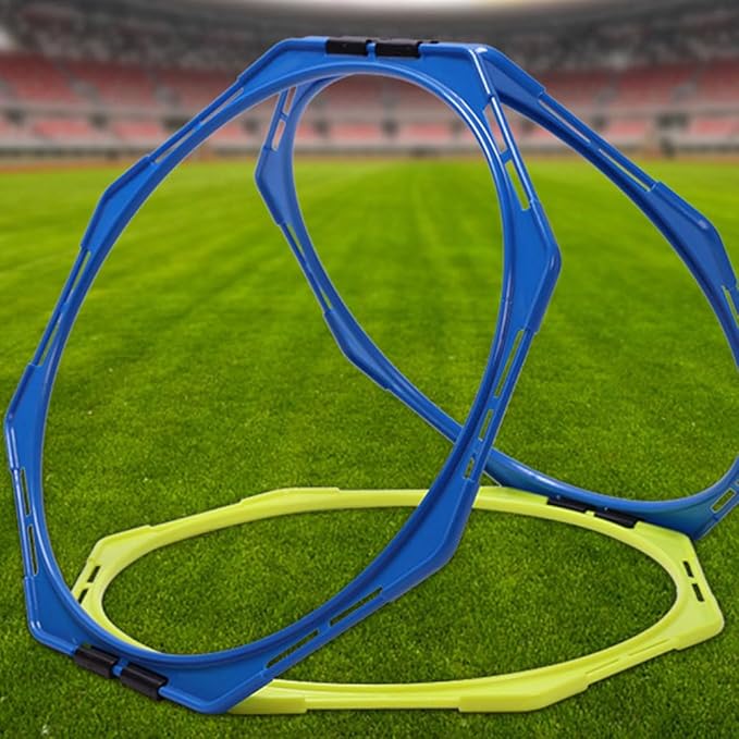 Sosoport 4pcs Speed and Agility Training Rings - Reusable Plastic Octagon Agility Rings Training Equipment Footwork Ladder for Basketball Soccer Football?40cm