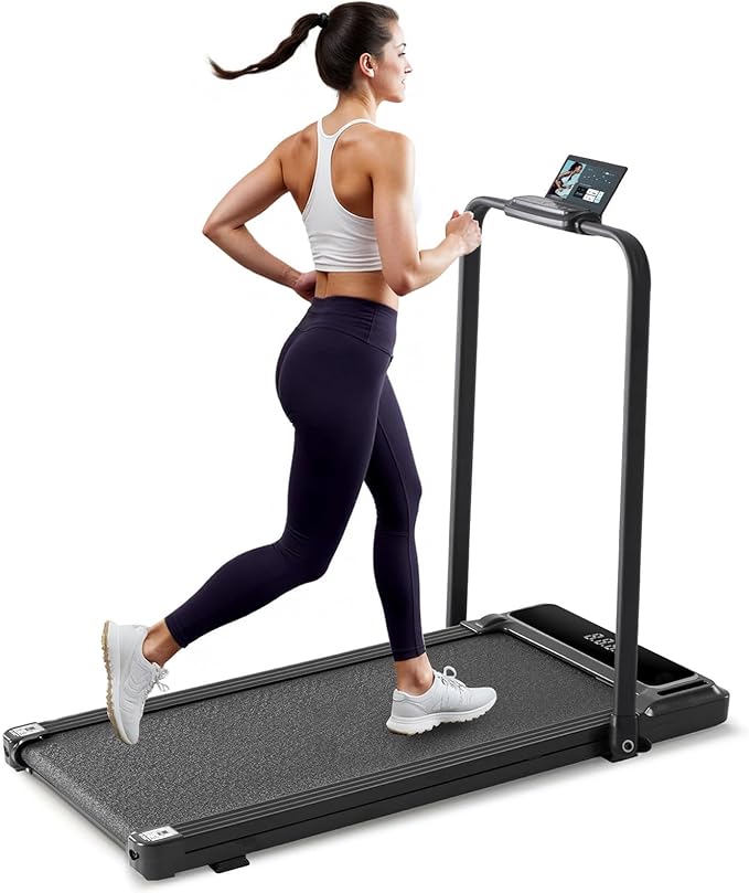 NEWBULIG Walking Pad Under Desk Treadmill, Portable Compact Electric Walking Treadmill with Remote Control for Home Office, Quiet Fitness Machine