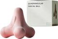 4-Node Quadrangular Fascia Massage Ball - Portable Trigger Point Therapy Tool for Muscle Relief, Myofascial Release & Facial Tension (Pink)