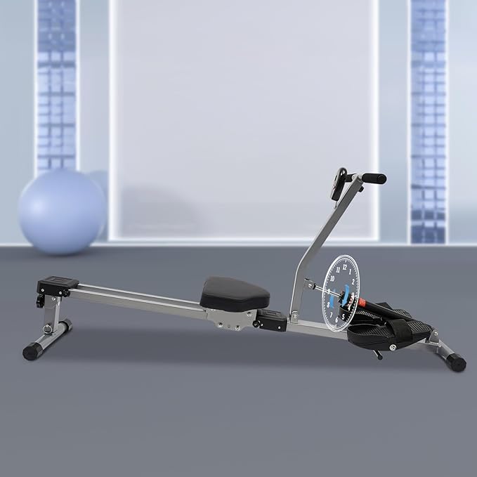 Rowing Machines, Compact Adjustable Rowing Machine, Foldable Row Machine Rowing Exercise Machine, Portable Rowing Machine, 264.55LBS Loading Capacity