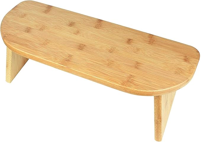 Bamboo Kneeling Meditation Bench, Locking Hinges & Free Black Canvas Carry Bag, Folding Portable Design for Outdoor use & Travel