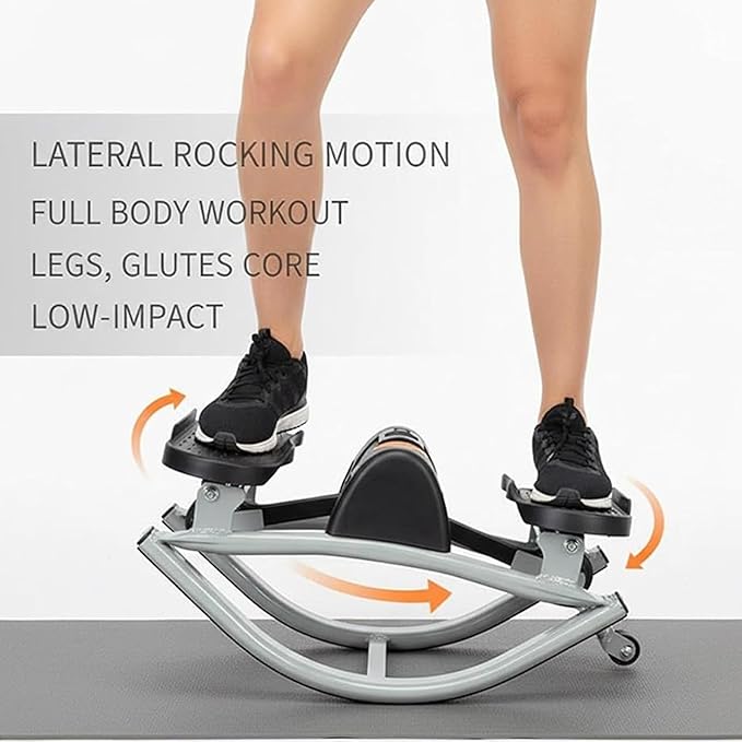 Lateral Rocking Fitness Stepper, Portable Compact Side-to-Side Steppers, Rock Stepper Side to Side, with Digital Display and Protective Blanket, for Exercise at Home
