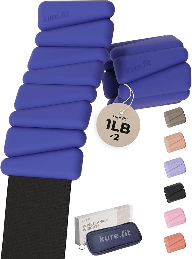 Pilates Weight | Wrist & Ankle Weights for Women | Weighted Bangles | 1LB/ 2LB Each (Set of 2)