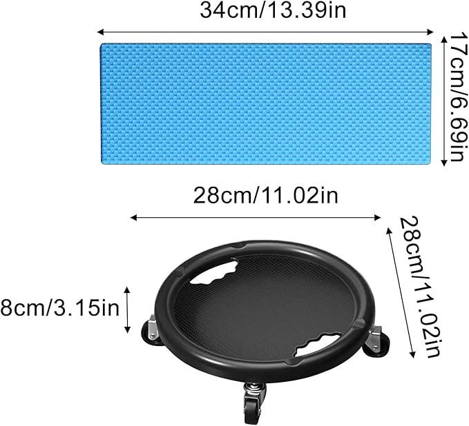 Ab Roller Wheel - Core Workout Roller, 360 Rotation System, Abdominal Training Board, Ergonomic Knee Mat | Women Men Home Gym Conditioning Muscle Shaping Balance Practice