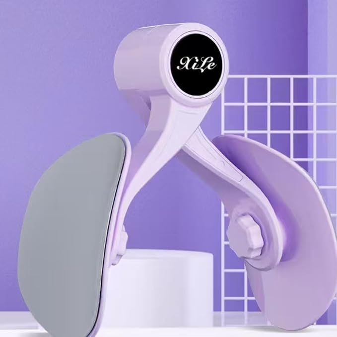 Mireva Fit Pelvic & Thigh Trainer for Women - 360° Rotatable Kegel Exerciser with Smart Display, Pelvic Floor Toner for HIPS, Glutes & Legs (Pink)