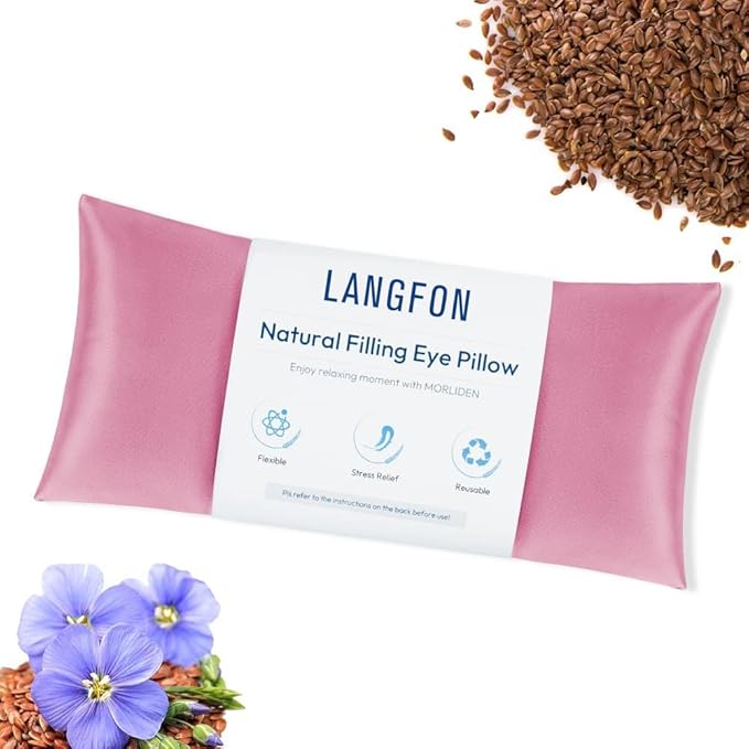 Eye Pillows for Relaxation, Yoga Eye Pillow for Meditation, Microwavable Weighted