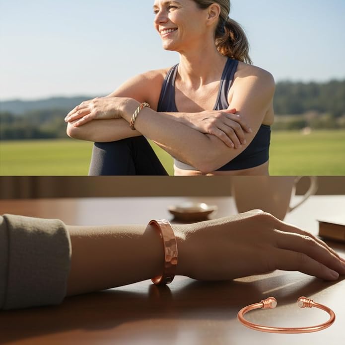 Touchstone copper bracelets | gift for men women |adjustable 100% pure solid real magnetic jewelry | handmade bracelet set combo | rope braided tibetan bangles.
