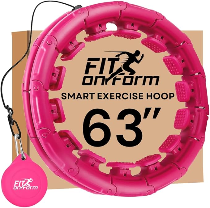 FIT ON FORM Infinity Weighted Hula Hoop for Adults Weight Loss, Smart Exercise Hola Circle Hoop for Women Abs Workout