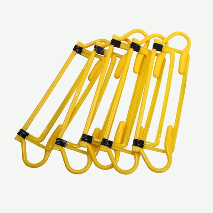 5Pcs Agility Training Hurdles Agility Speed Training Equipment Adjustable Height for Soccer Outdoor Sports Foot Exercise, Yellow